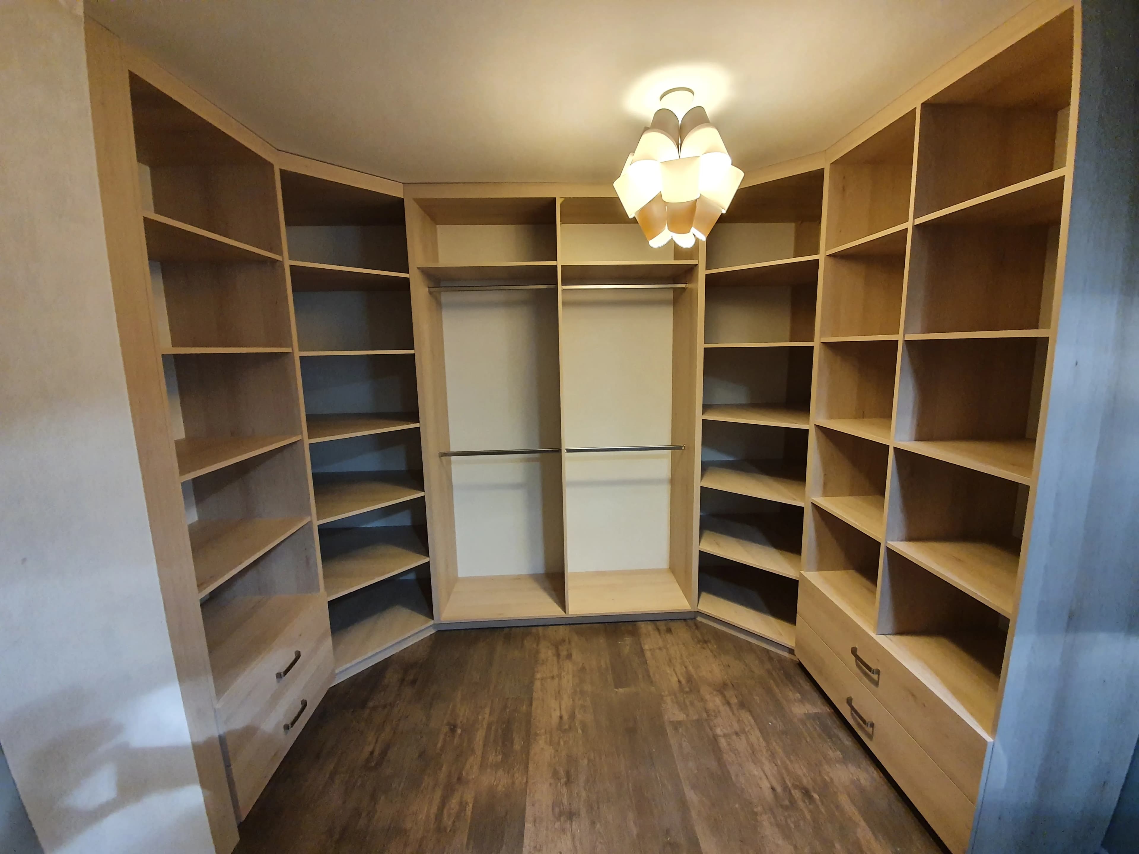 Garderoba Drewno Jasne Narozna Szuflady - Stolarnia Pablo Słupsk