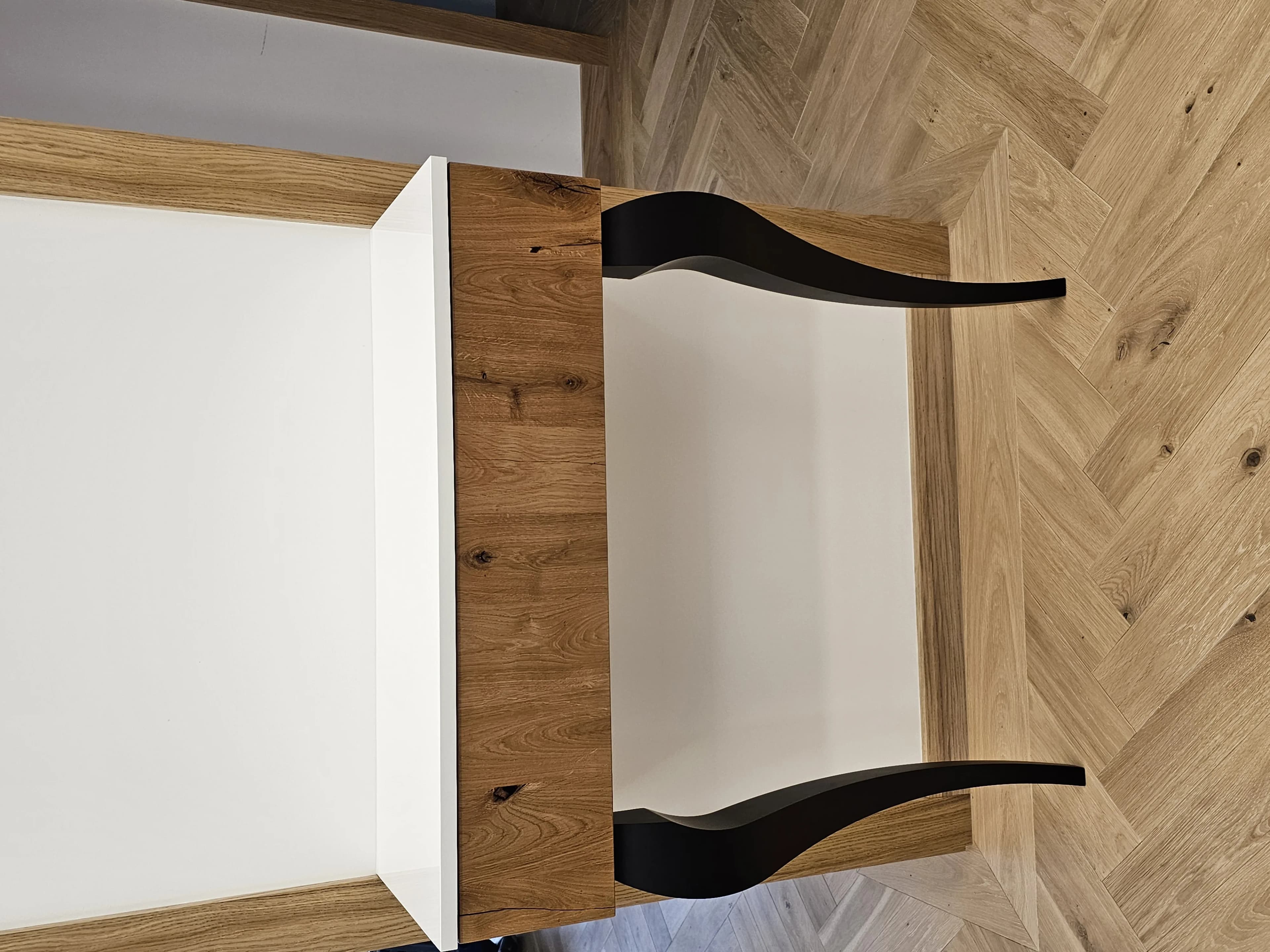 Konsola Drewno Dab Czarne Nogi - Stolarnia Pablo Słupsk