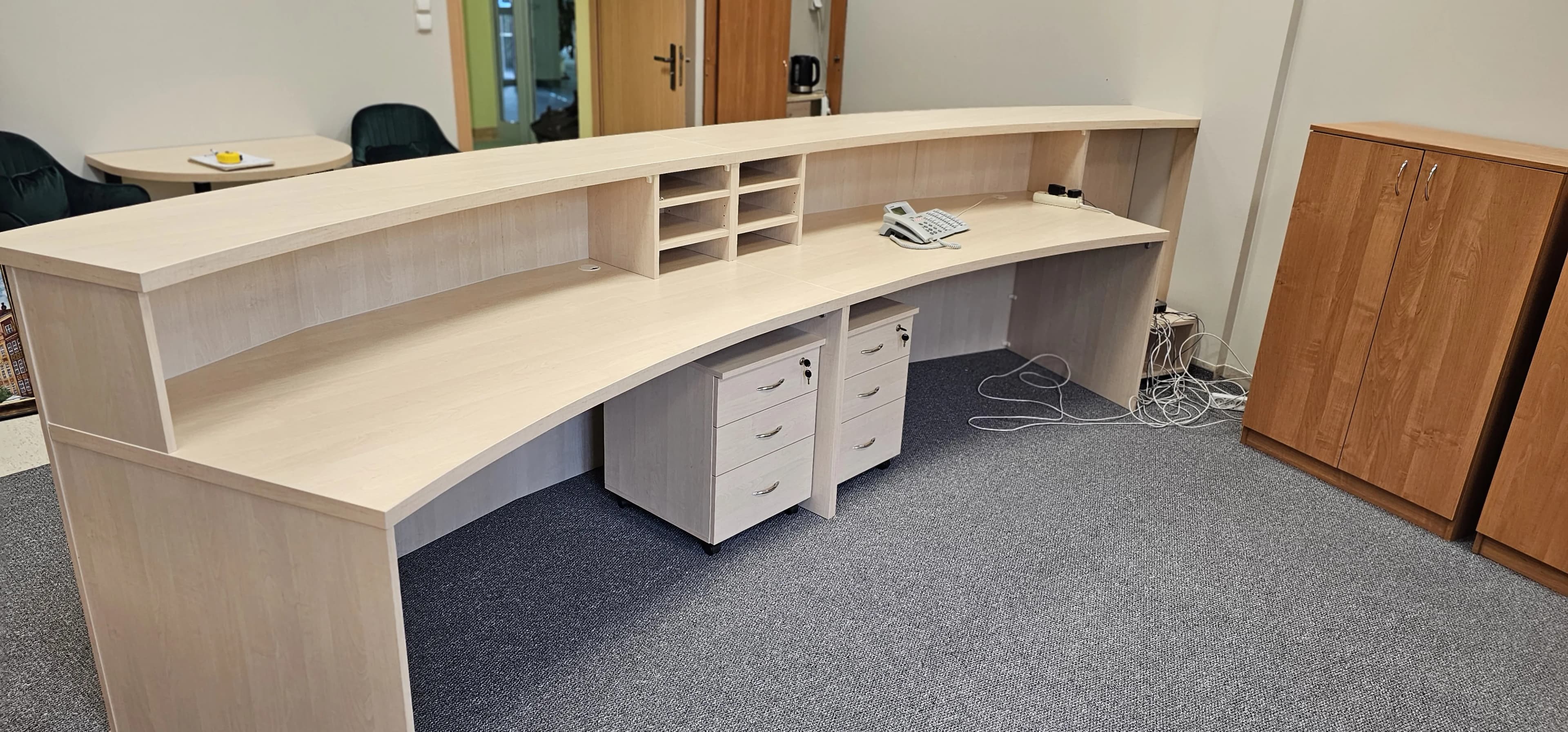 Recepcja Drewno Jasne Szuflady - Stolarnia Pablo Słupsk