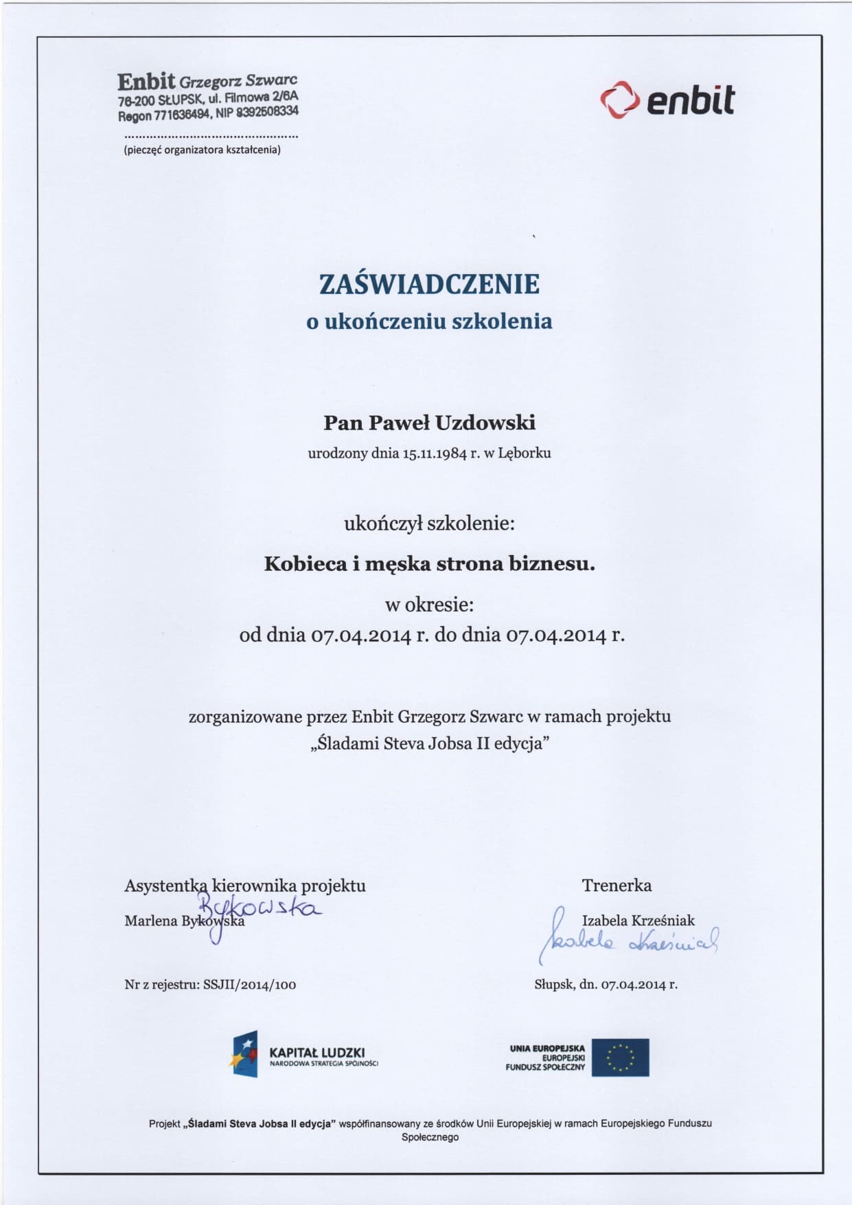 Szkolenie — kobieca i męska strona biznesu