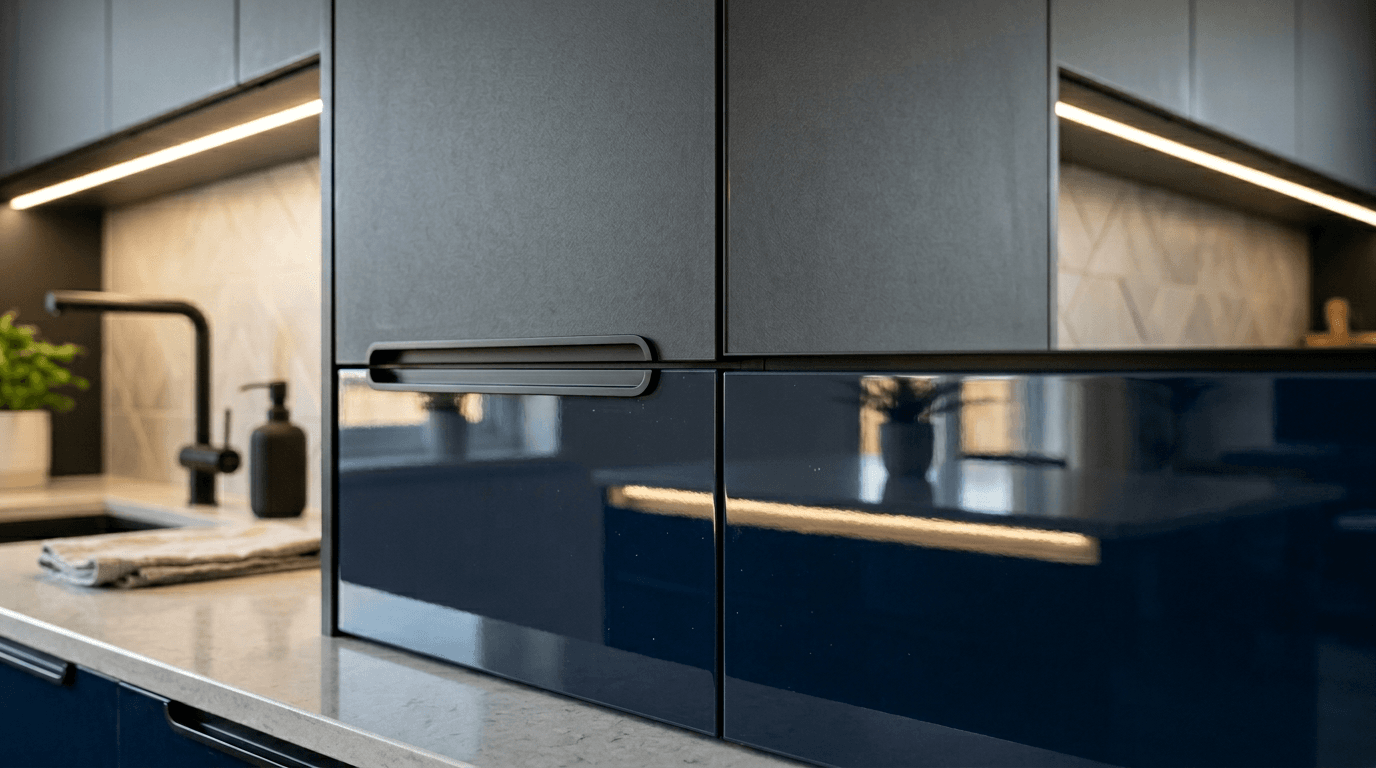 Fronty lakierowane i laminowane do kuchni na wymiar — porównanie materiałów